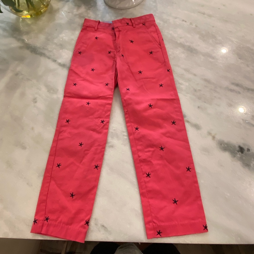 Boys Class Club Coral Slacks with stars. Size 8
